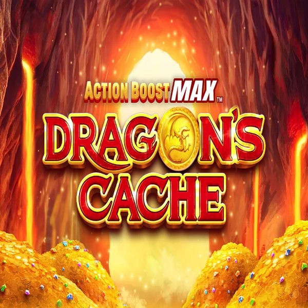 Action Boost Max Dragon's Cache casino game by SpinPlay Games – featured logo at Stake Casino