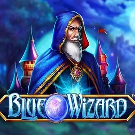 Blue Wizard online game logo by Quickspin on stakecasinoo.eu.com