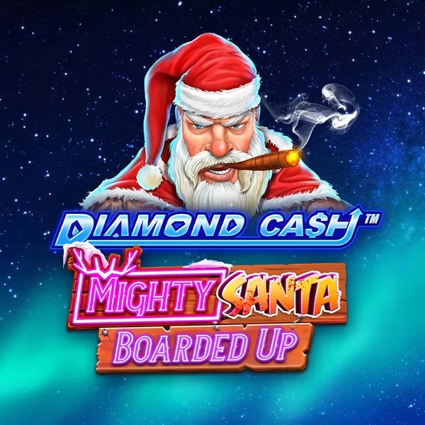 Diamond Cash Mighty Santa Boarded Up casino game by Greentube – featured logo at Stake Casino