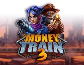 Money Train 3 slot logo by Relax Gaming at Stake Casino