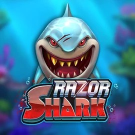 Razor Shark online game logo by Push Gaming on stakecasinoo.eu.com
