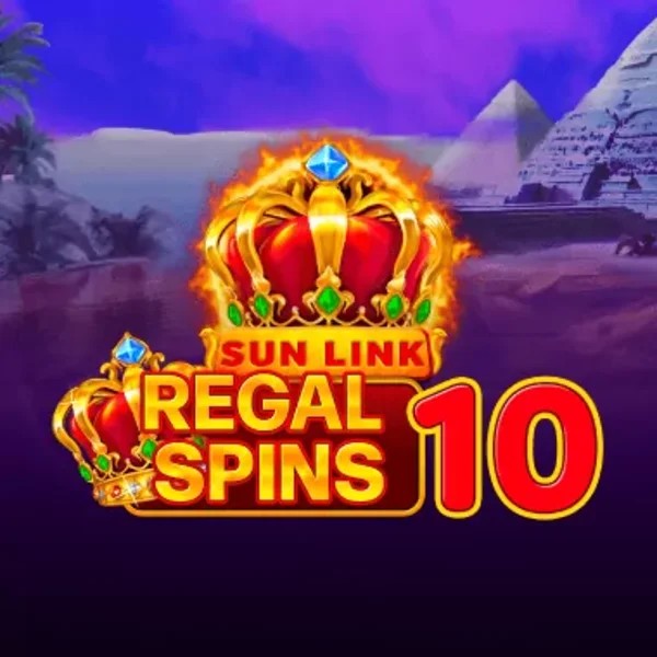 Regal Spins 10 online game logo by PatePlay on stakecasinoo.eu.com