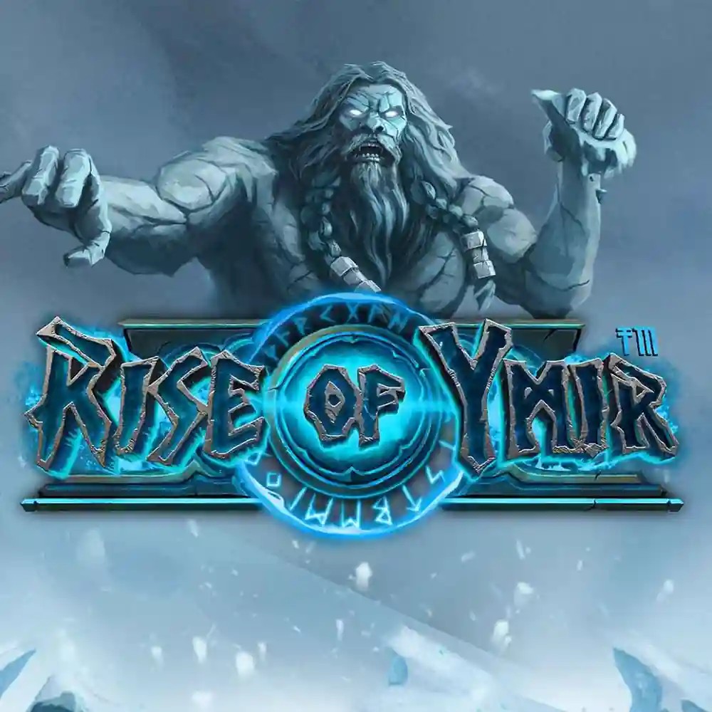 Slots logo of Rise of Ymir from Hacksaw Gaming at Stake Casino